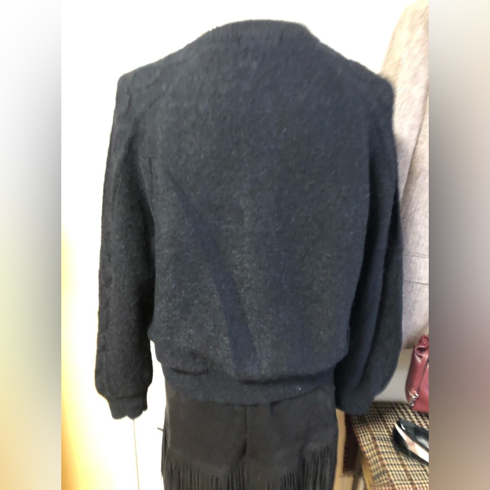 Chaps Black Cable-Knit Button Cardigan/sweater - Picture 4 of 11